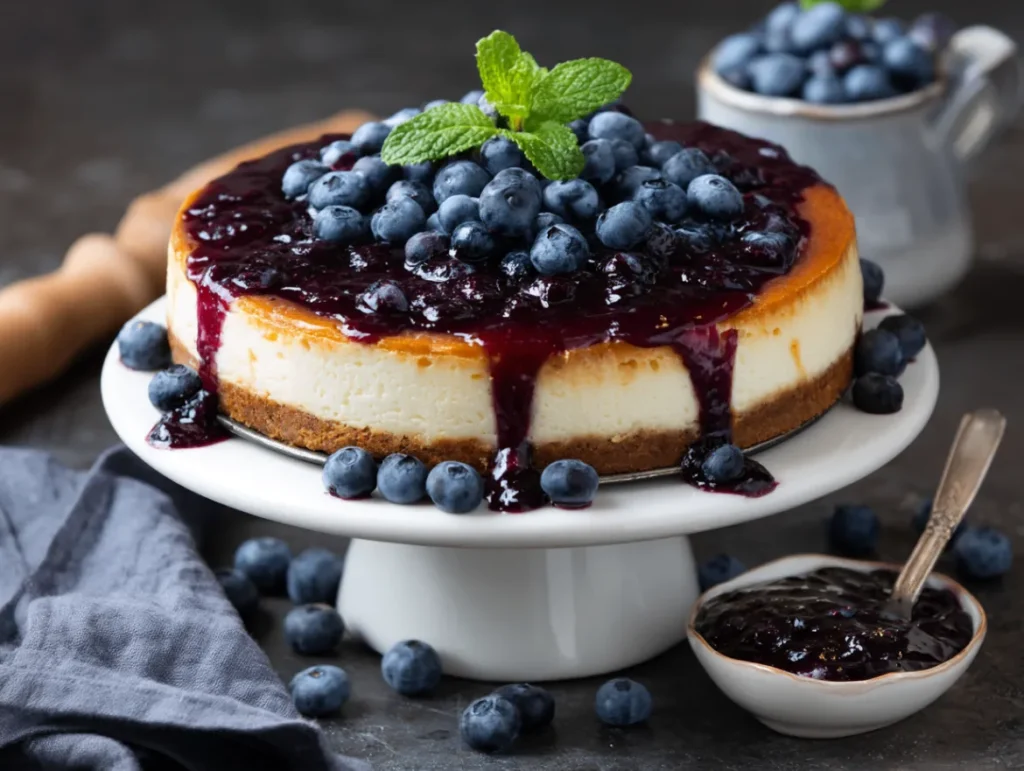 Blueberry Cheese Explained: Everything You Need to Know 4 Fresh blueberry cluster with water droplets against a neutral background, showing the characteristic dusty blue color and slight sheen of ripe berries.