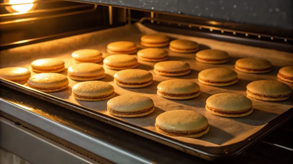 How to Make the Viral Crookie: A Must-Try Dessert Hybrid! 5 A batch of crookies baking in the oven, their delicate layers rising and turning a perfect golden brown.