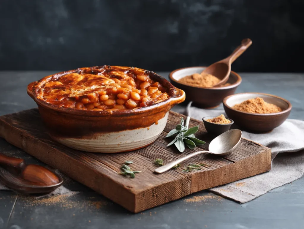 Apple Pie Baked Beans Made Easy with Simple Ingredients 4 Finished Apple Pie Baked Beans served and ready to enjoy