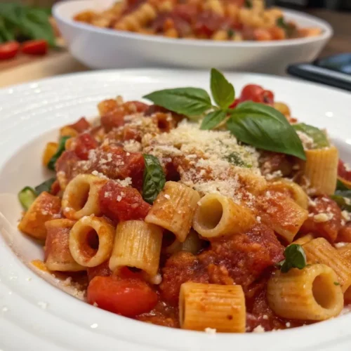 Ditalini Recipe: Easy, Delicious, and Perfect for Every Meal! 5 A hearty bowl of ditalini pasta mixed with vegetables and herbs, ready to enjoy.