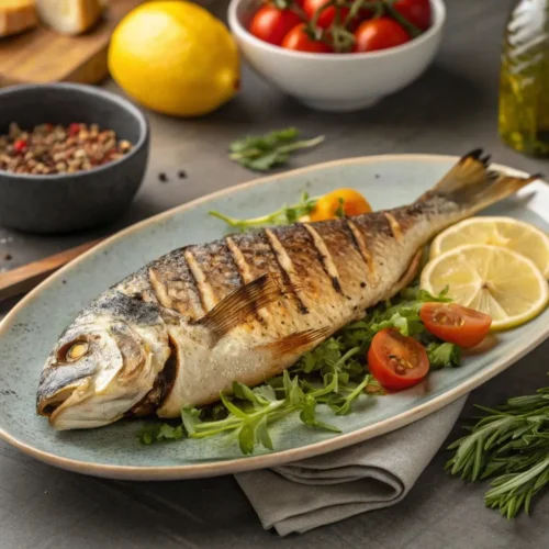 Grilled Dorado Fish Recipes: 10 Irresistible Ways to Savor 5 A vibrant collage showcasing ten different grilled dorado dishes, each uniquely garnished with lemon, herbs, and creative seasonings.