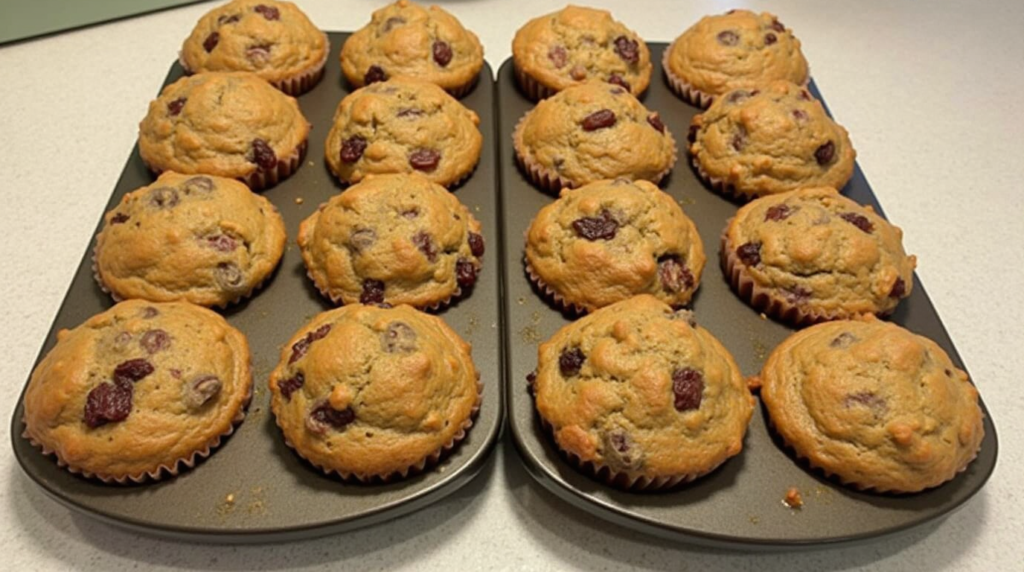 Freshly baked GAPS raisin muffins.