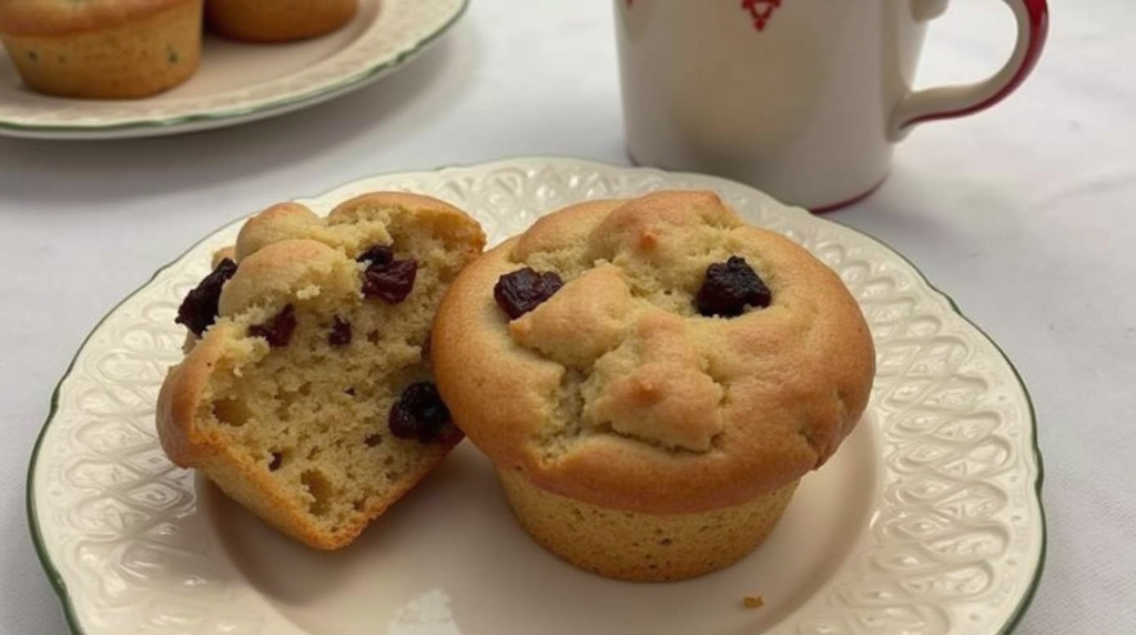 GAPS raisin muffins served with tea.