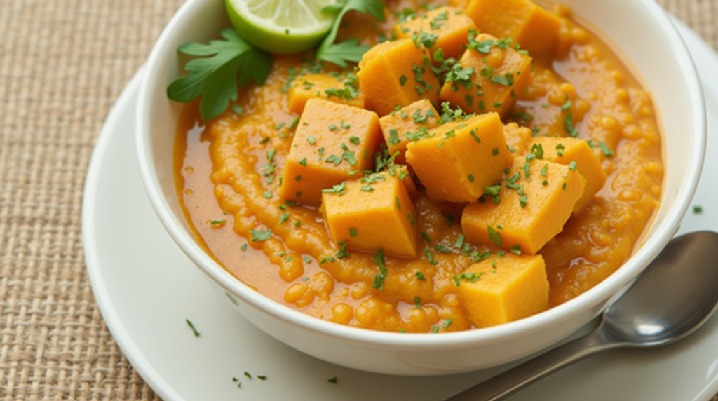 Pumpkin Paneer with Puree